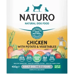 Naturo Grain Free Adult Kurczak z ziemniakami tacka 400g